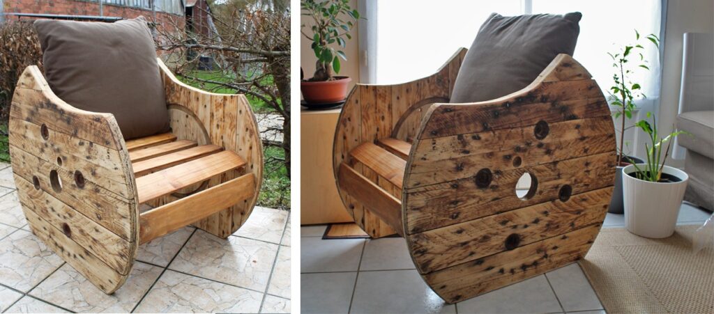 Relooker un touret en bois en table ou déco tendance